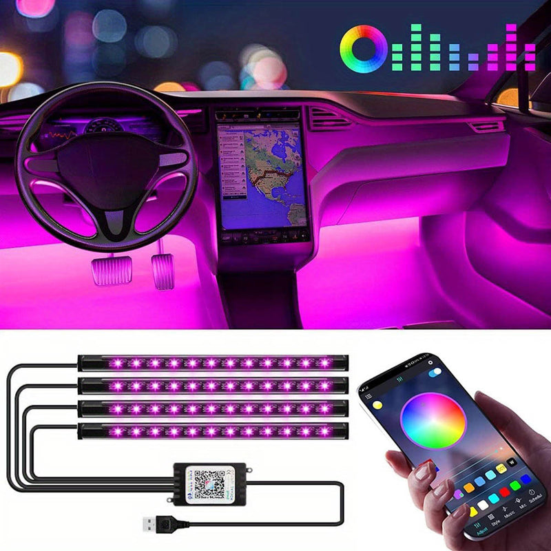 Accesorios para auto con 48 LED, sin batería