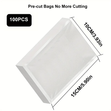 100pcs Bolsa De Sellado De Alimentos, Bolsa De Vacío, Alimentos Para Picnic, Frutas Secas, Café, Té, Polvo De Especias, Cebo, Impermeable, A Prueba De Polvo, A Prueba De Rasgaduras, Bolsa De Envasado Al Vacío, Bolsa De Sellado Al Vacío Para Alimentos De