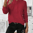 Lune sudadera casual con capucha y cordon de diseno hueco de unicolor de primavera y otono para mujer