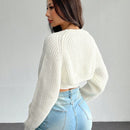 Petite chaqueta corta de punto acanalado con mangas raglan sin parte superior de tirantes (tipo cardigan de ballet)