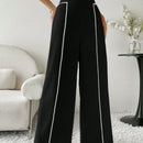Modely pantalones casuales estilo minimalista de unicolor con patchwork para uso diario para mujeres