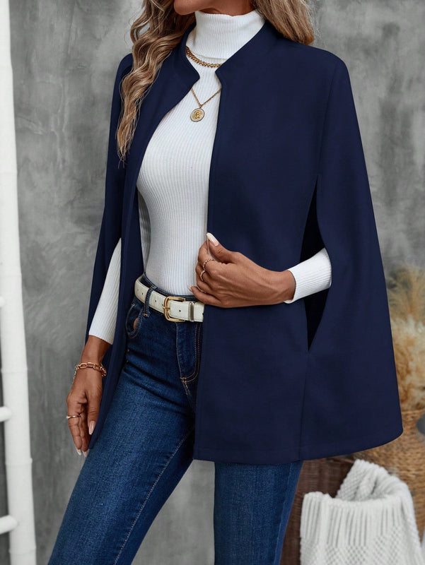 Emery rose ropa de otono para mujer, abrigo de lana con estilo de capa elegante para mujer, ropa de oficina para mujer