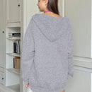 Ezwear sudadera con capucha casual de mujer con bordado de letras, para otono/invierno