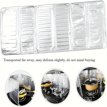 Juego de 2 Protectores Antisalpicaduras para Cocina - Escudo Metálico Anti-salpicaduras para Estufa, Placa Resistente al Calor, Accesorio Esencial para Encimeras de Cocina en Autocaravanas
