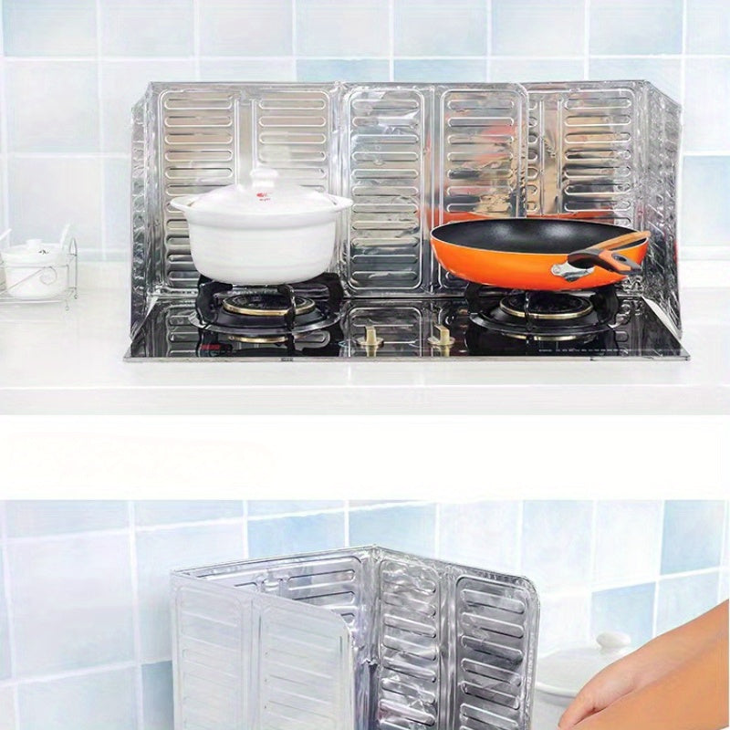 Juego de 2 Protectores Antisalpicaduras para Cocina - Escudo Metálico Anti-salpicaduras para Estufa, Placa Resistente al Calor, Accesorio Esencial para Encimeras de Cocina en Autocaravanas