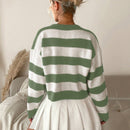 Cardigan holgado con botones frontales y hombros caidos, adecuado para otono e invierno, para mujer