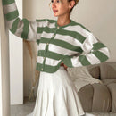 Cardigan holgado con botones frontales y hombros caidos, adecuado para otono e invierno, para mujer