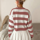 Cardigan holgado con botones frontales y hombros caidos, adecuado para otono e invierno, para mujer