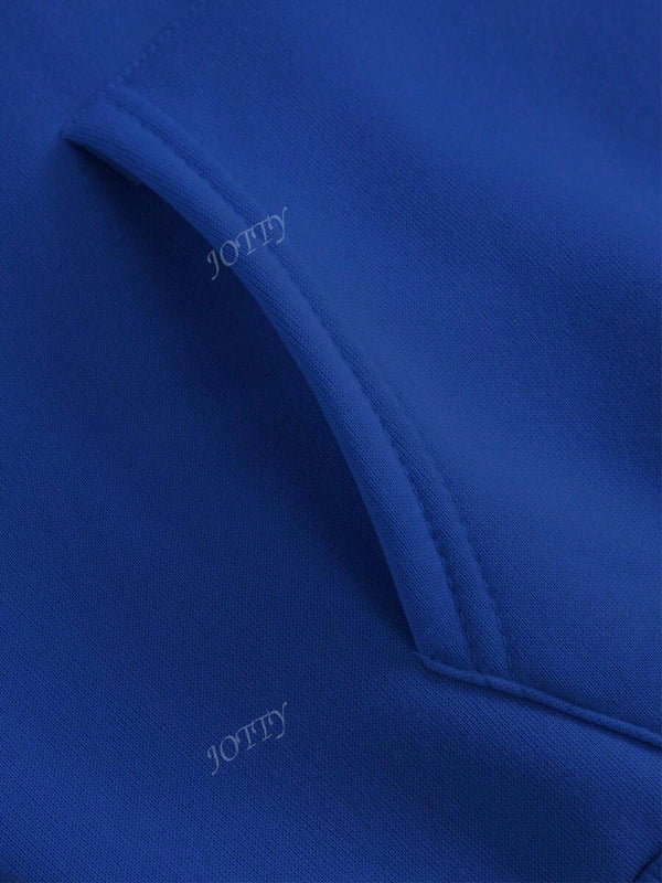 Sudadera con capucha de mujer con estampado de eslogan y hombros caidos