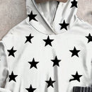 Muchic sudadera con capucha con estampado de leopardo minimalista informal, impreso en toda la prenda, otono invierno