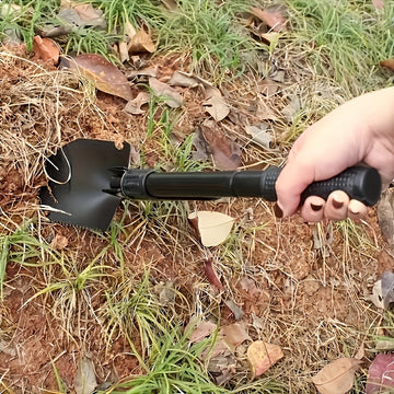 Palas de Jardinería Plegable Resistente - Pala y Espátula Multifuncional con Diseño Compacto, Herramienta Portátil para Camping, Jardinería y Excavación - Ahorra Espacio para Profesionales y Uso Doméstico, Esencial para Camping, Mango Ergonómico, Cabeza