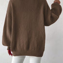 Essnce 1 pieza cardigan de punto casual a todo combinar con botones delanteros de un solo color, apto para otono e invierno