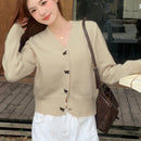 Dazy cardigan informal de mujer con decoracion de lazos, otono