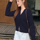 Dazy cardigan informal de mujer con decoracion de lazos, otono