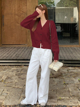Dazy cardigan informal de mujer con decoracion de lazos, otono