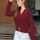 Dazy cardigan informal de mujer con decoracion de lazos, otono