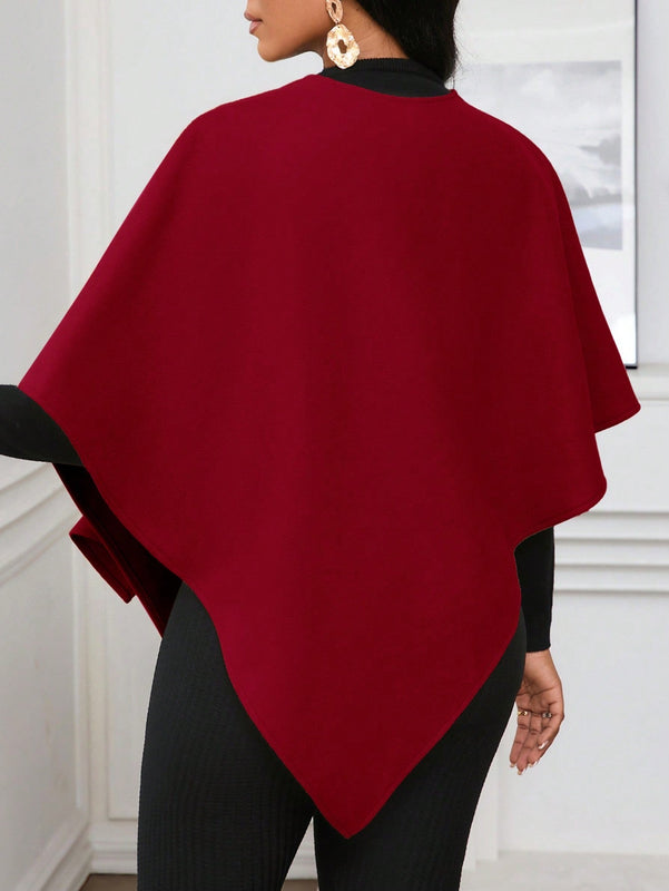 Lady poncho para mujer con diseno de drapeado en la cintura y lazo