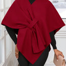 Lady poncho para mujer con diseno de drapeado en la cintura y lazo