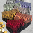 Juego de 7 bragas de mujer de cintura alta con encaje, sin costuras, multicolor, que estilizan el vientre, suaves, transpirables y comodas, ropa interior moldeadora femenina