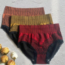 Juego de 7 bragas de mujer de cintura alta con encaje, sin costuras, multicolor, que estilizan el vientre, suaves, transpirables y comodas, ropa interior moldeadora femenina