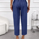 Emery rose pantalones casuales de unicolor con bolsillos y decoracion de botones, de estilo simple, para uso diario