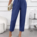 Emery rose pantalones casuales de unicolor con bolsillos y decoracion de botones, de estilo simple, para uso diario