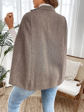Emery rose ropa de otono para mujer, abrigo de lana con estilo de capa elegante para mujer, ropa de oficina para mujer