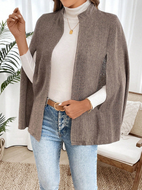 Emery rose abrigo suelto casual de unicolor para mujer