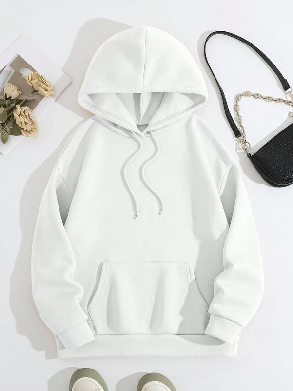 Lune sudadera con capucha informal para mujer con estampado de letra y pata de perro, para otono/invierno