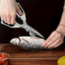 1 pieza, tijeras de cocina de acero inoxidable, tijeras para huesos de pollo, tijeras industriales, tijeras multiusos para carne al aire libre, adecuadas para el hogar, restaurantes, recortes, jardinería, mataderos. Suministros de cocina.