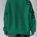 Frenchy cardigan casual de mujer con bloqueo de color y estampado floral, para otono/invierno