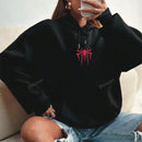 Sudadera holgada informal con estampado grafico, otono/invierno