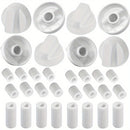 8 perillas de control de plástico con 24 adaptadores de eje, reemplazo universal para horno/estufa/estufa - Amplia compatibilidad