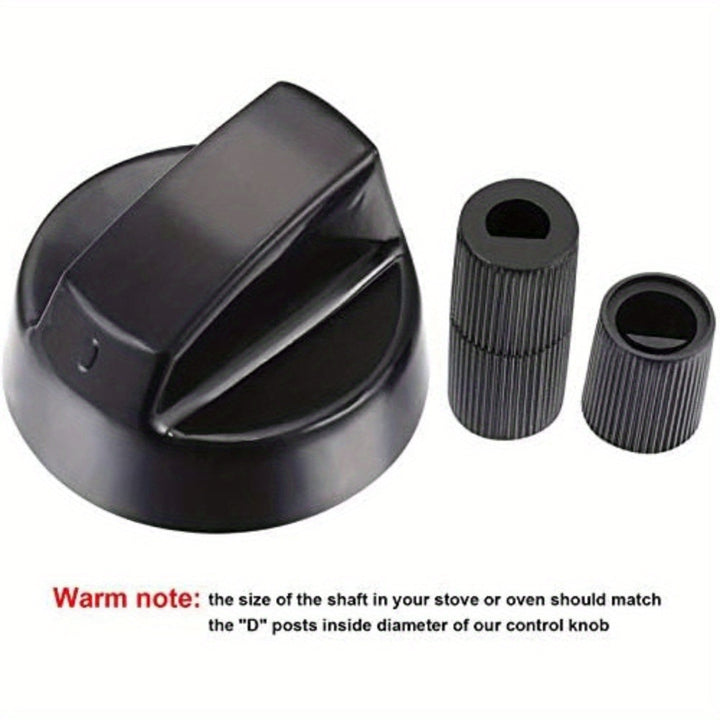 Juego de 4 Pomos de Control Negros con 12 Adaptadores para Horno, Estufa y Cocina - Piezas de Repuesto de Fácil Instalación