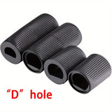 Juego de 4 Pomos de Control Negros con 12 Adaptadores para Horno, Estufa y Cocina - Piezas de Repuesto de Fácil Instalación