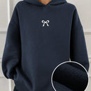 Dazy sudadera con capucha casual con forro polar de unicolor, de corte holgado, unisex