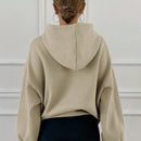 Dazy sudadera con capucha casual con forro polar de unicolor, de corte holgado, unisex