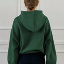 Dazy sudadera con capucha casual con forro polar de unicolor, de corte holgado, unisex