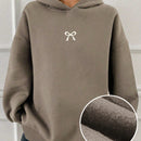 Dazy sudadera con capucha casual con forro polar de unicolor, de corte holgado, unisex