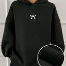 Dazy sudadera con capucha casual con forro polar de unicolor, de corte holgado, unisex