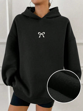 Dazy sudadera con capucha casual con forro polar de unicolor, de corte holgado, unisex