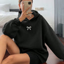 Dazy sudadera con capucha casual con forro polar de unicolor, de corte holgado, unisex