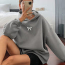 Dazy sudadera con capucha casual con forro polar de unicolor, de corte holgado, unisex