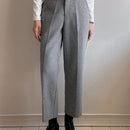 Dazy pantalones rectos de tobillo de mezcla de lana con bolsillos para mujer, uso casual/oficina
