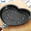 Sartén mini antiadherente de Sanrio para for hello kitty - Diseño de dibujos animados lindo, perfecto para huevos, panqueques y desayuno, ideal para uso en la cocina del hogar, esenciales de la cocina | Utensilios de cocina juguetones | Cocina duradera