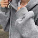 Friful sudadera con capucha suelta de unicolor con cordon para mujer, para otono/invierno