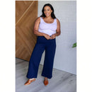 Pantalones cortos de pierna ancha magicos en azul marino