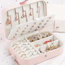 1pc Caja de Joyería Portátil de Doble Capa de Lujo - Estuche con Cierre Seguro y Forro Suave - Organiza y Exhibe Aretes, Collares, Anillos y Más - Organizador Moderno para Hogar u Oficina