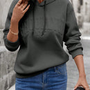 Lune sudadera con capucha casual y holgada para mujer con grafico de letra 3d