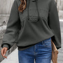 Lune sudadera con capucha casual y holgada para mujer con grafico de letra 3d